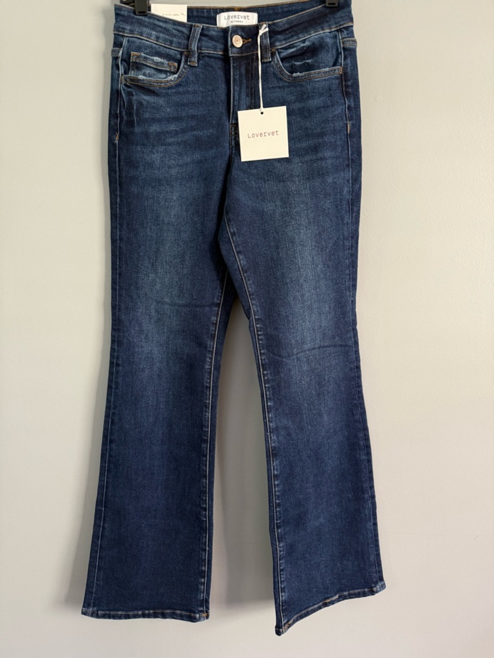 Lovervet by Vervet  Mid-Rise Women's DRK Bl Bootcut Jeans 26 Tall 34”inseam NWT
